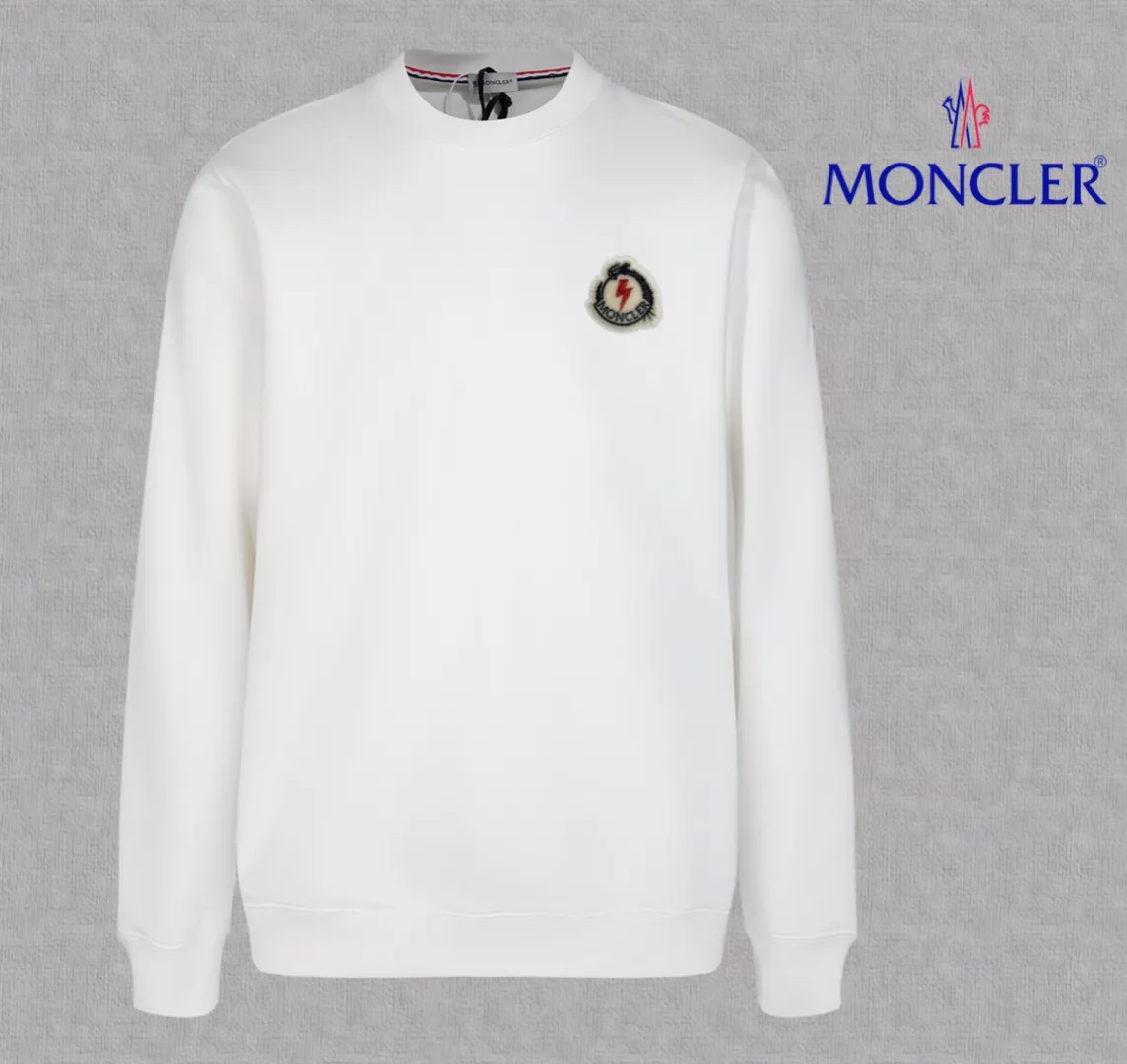【 In Stock】 〖 𝐌𝐎𝐍𝐂𝐋𝐄𝐑~ 〗 440g ， 😎 ， ， Factory 2025 T ， ， Premium LOGO， Same Style ：Black White Size：S M L XL 2XL